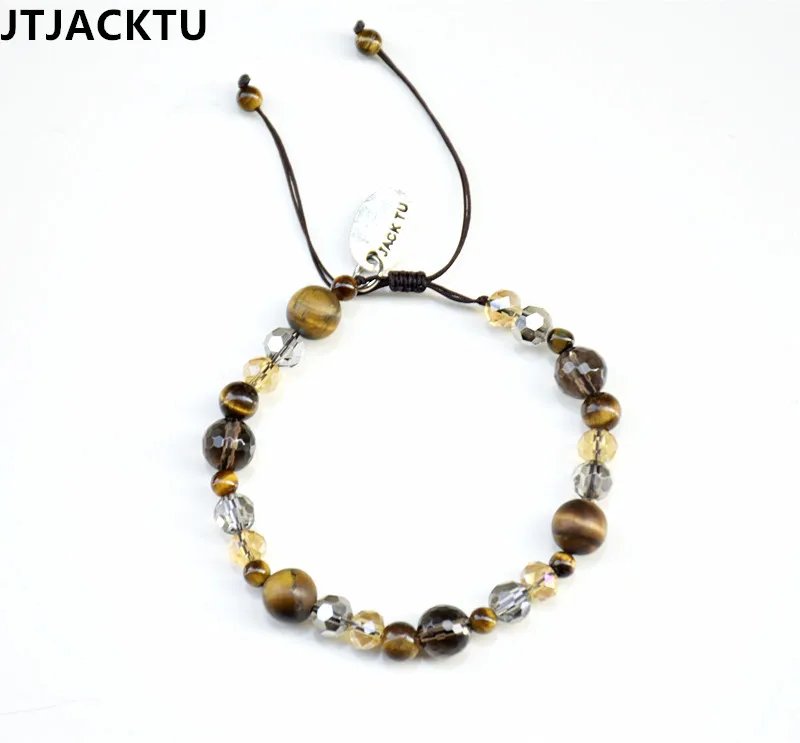 

matte tiger stone mix crystal bracelet for woman 4 color to choose