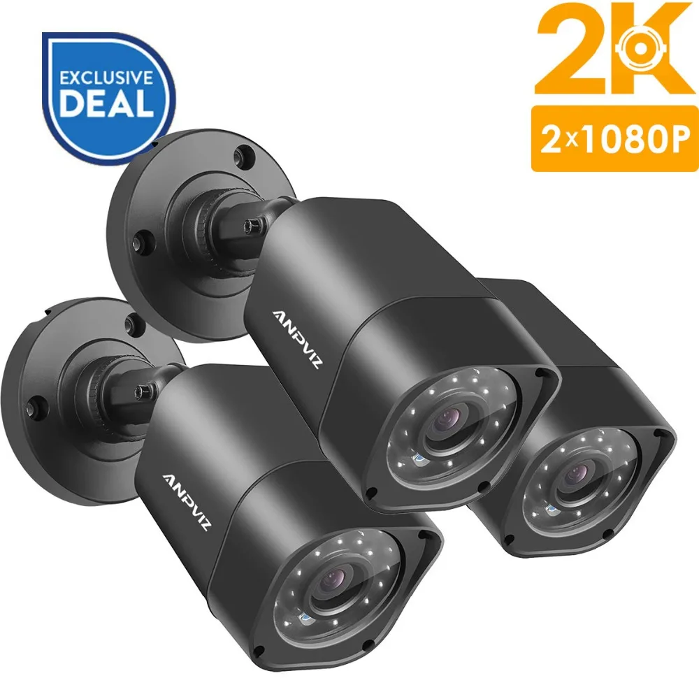 

Anpviz H.265 Bullet IP Camera PoE 4MP HD Outdoor Waterproof Night Vision Security Video Surveillance Camera Onvif 3pcs Pack