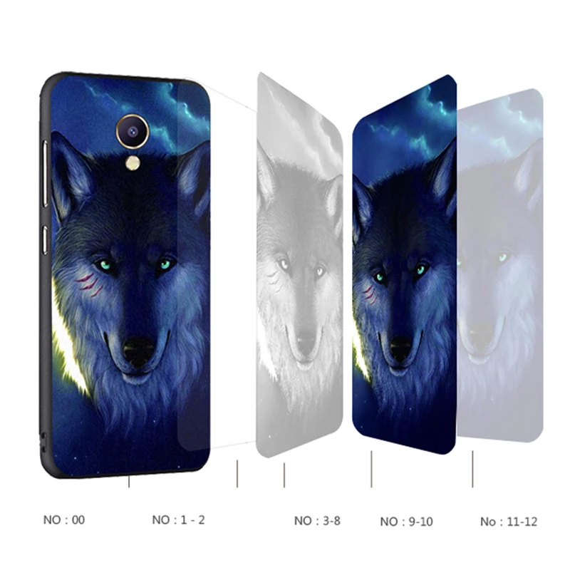 Meizu M5s Case Original Cover for Meizu M5s Case bag Cover Skin Wolf Fish Skull m5s Fundas 100% BiNFUL 4