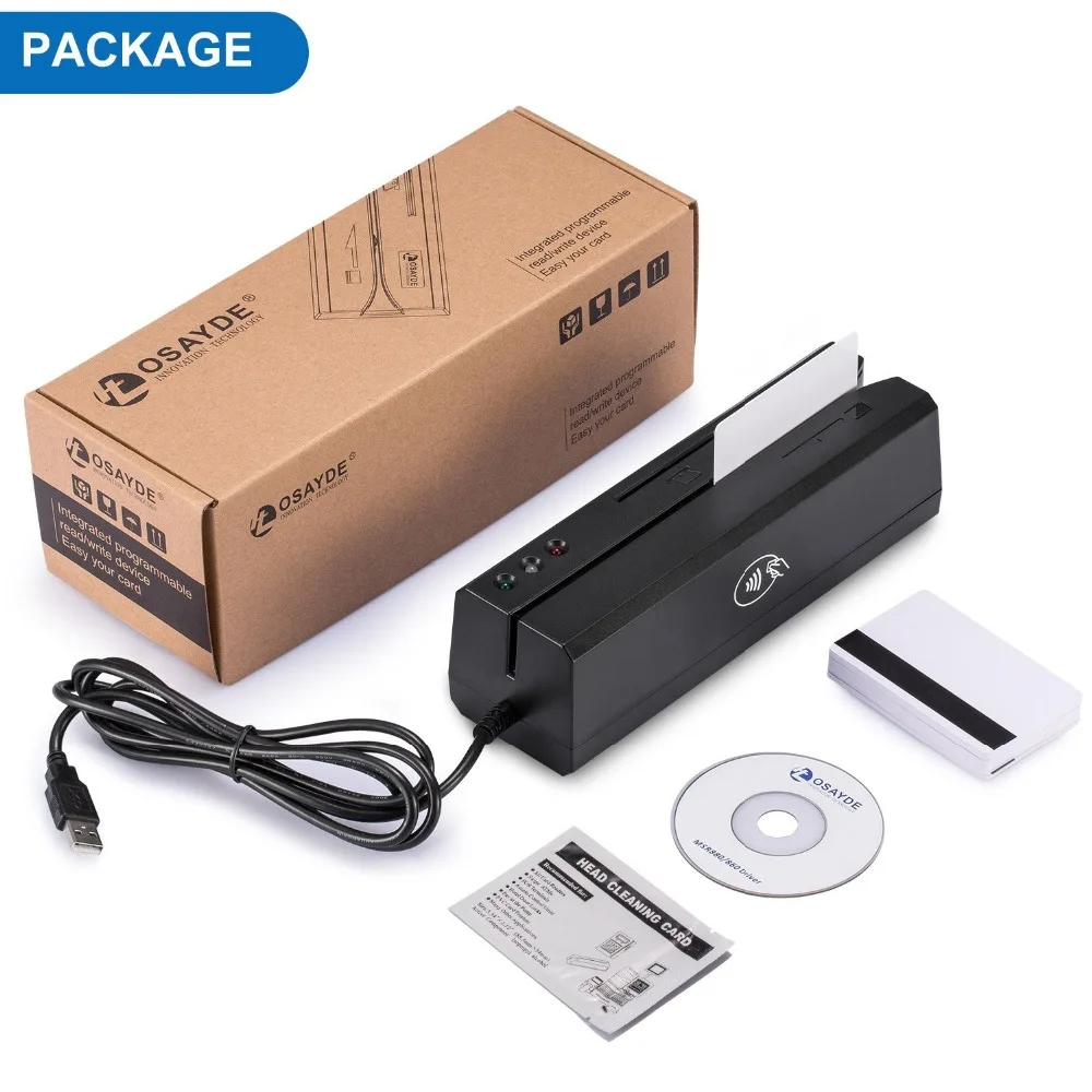 OSAYDE 8 в 1 Новый USB MSR880 Magstripe & IC NFC Psam Reader Writer/Encoder программируемый с 20 пустыми