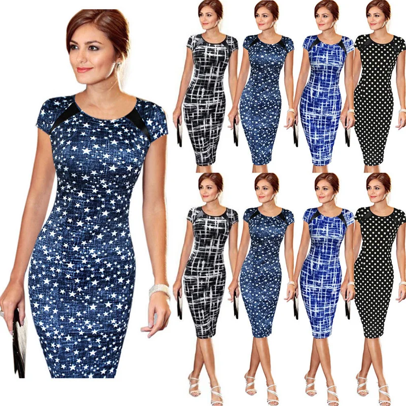 Sought-After New Women Bandage Bodycon Short Sleeve Party Midi Dress