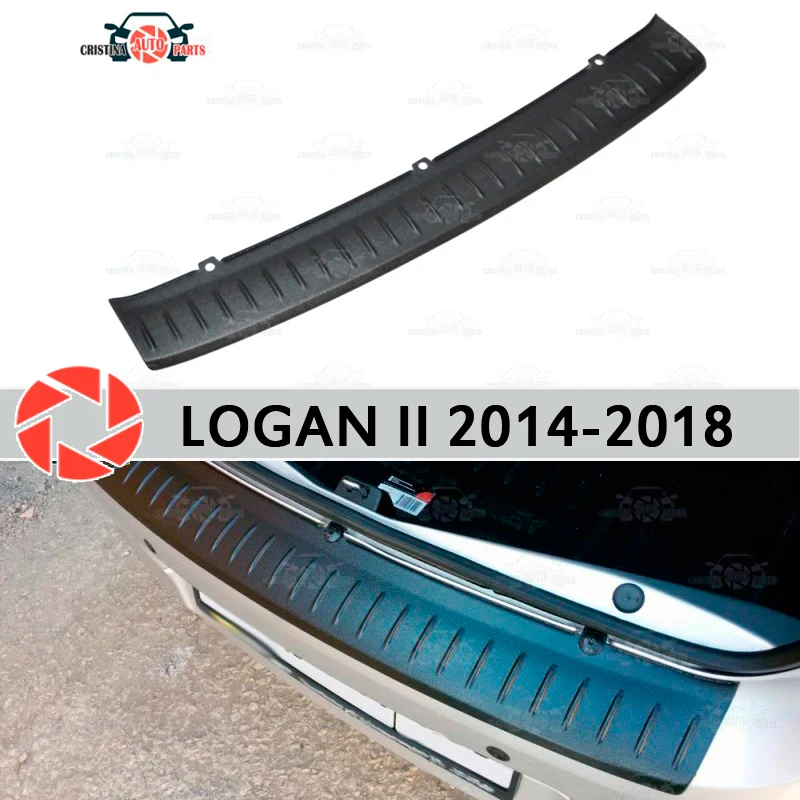 Защитная пластина для Renault Logan II 2014-2018, защитная пластина на подоконнике заднего бампера, Стайлинг автомобиля, декоративная накладка, панели,... Защитная пластина для Renault Logan II 2014-2018, защитная пластина на подоконнике заднего бампера, Стайлинг автомобиля, декоративная накладка, панели,...