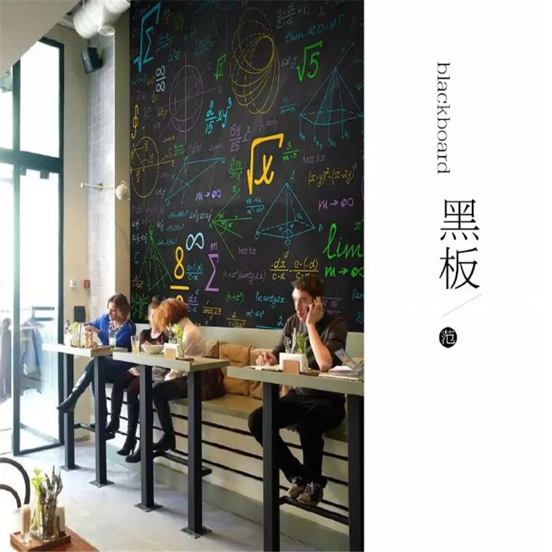 Mathematical formula color chalk blackboard background wall custom large indoor wallpaper mural 3D photo wall Mathematical formula color chalk blackboard background wall custom large indoor wallpaper mural 3D photo wall