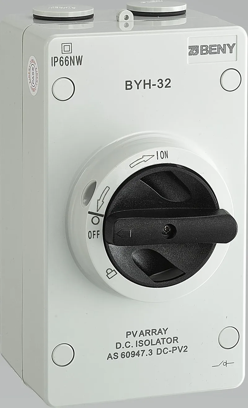 Сертифицированный SAA CE Солнечный PV DC изолятор 1000V 32A 4P IP66 лучшее качество 0 уровень