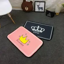 50*75 см милая розовая корона для принцессы стиль коврик для пола Коврик для домашних животных Противоскользящий Королевский коврик мультфильм маленький ковер