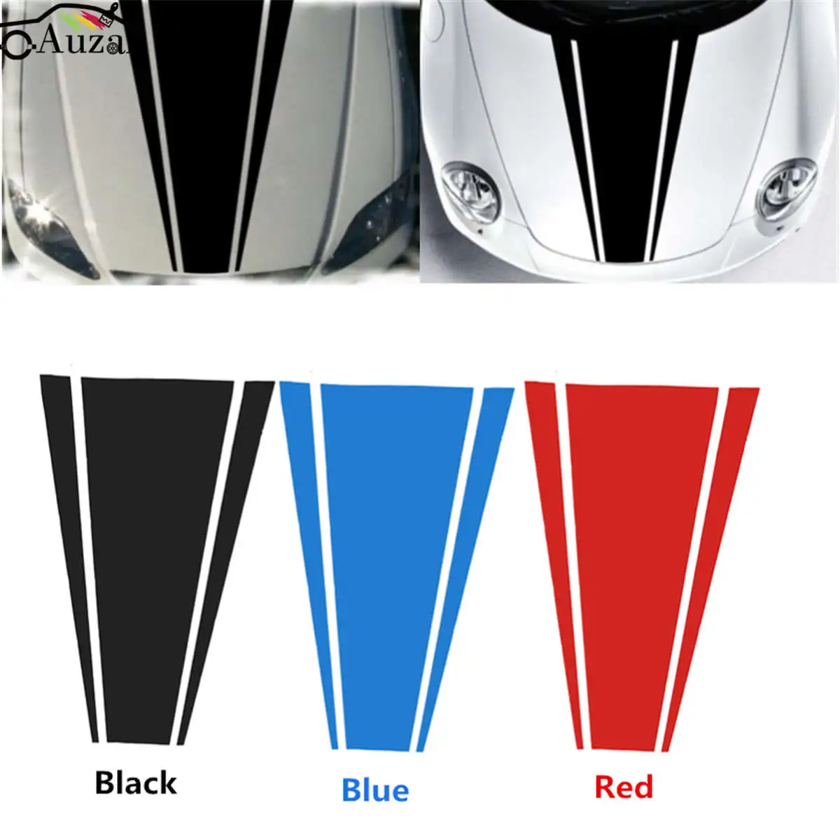 

1x Car Dual Racing Stripe Hood decals Vinyl Graphics stickers CG300