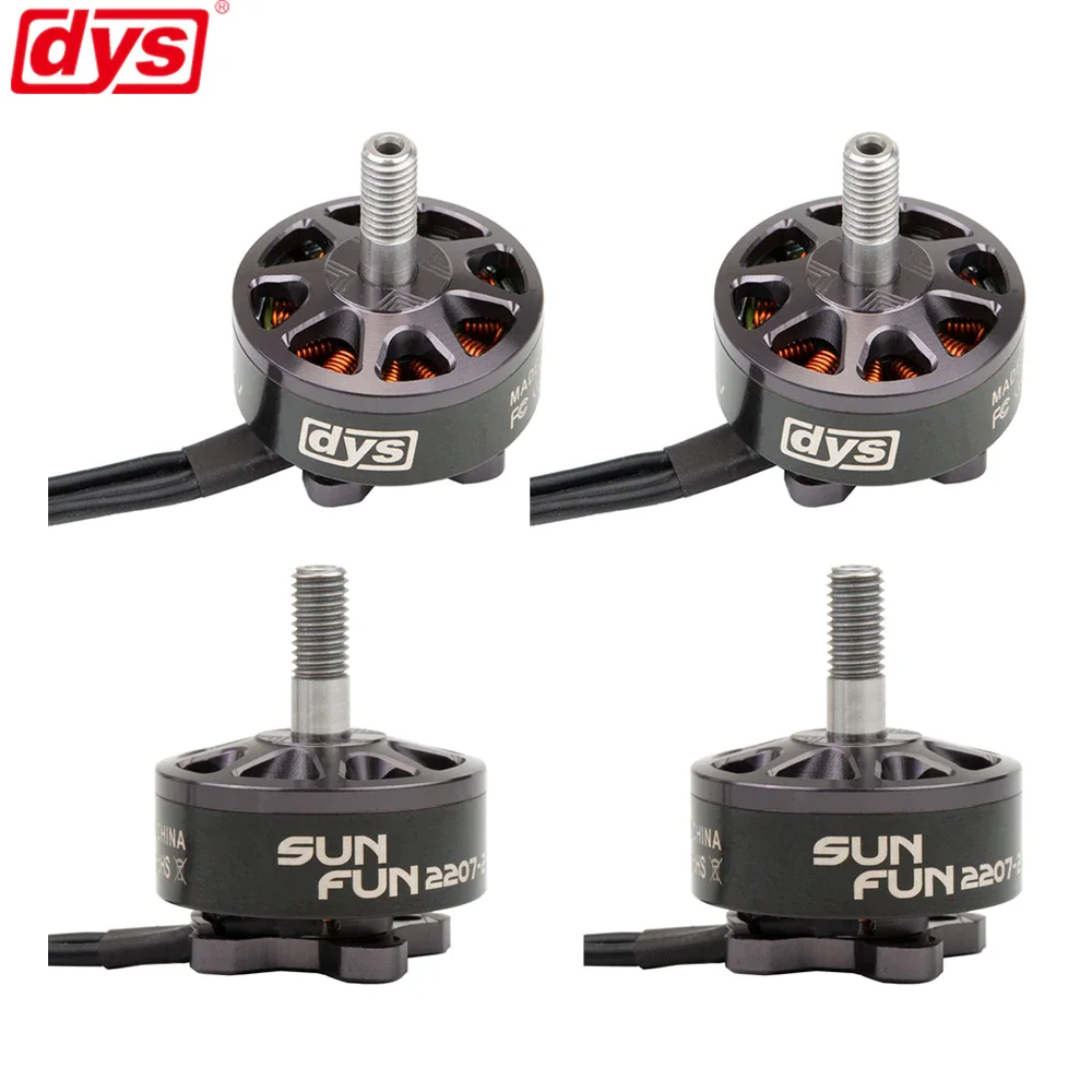 

4PCS/LOT DYS SUN FUN 2207 1750KV 2450KV 2750KV CW Thread FPV Racing Brushless Motor For RC Drone Quadcopter Spare Parts