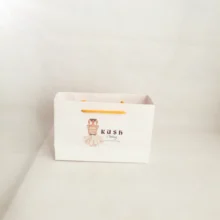 1000 шт/партия, индивидуальный логотип, многоразовая белая бумажная хозяйственная сумка с хлопковые ручки, роскошная сумка для ботинок/часов/объявлений/подарков