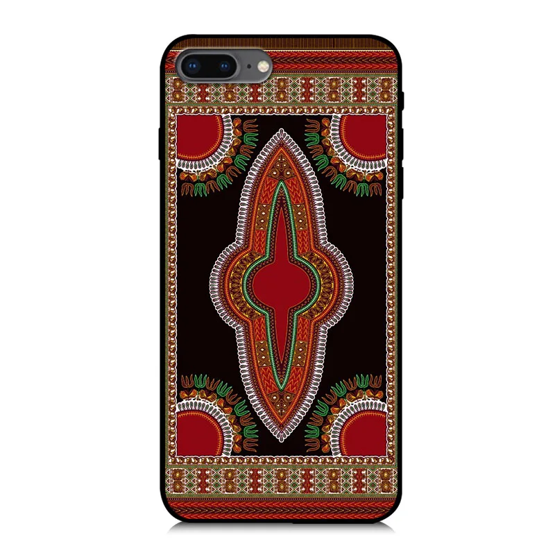 

African Ankara Print iPhone 7/iPhone 8 Phone Wax Phone Case Can be Customized photo Silicone Phone Case
