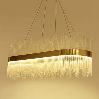 

Modern Led Crystal Pendant Light New Living Room Design Semi Round Light Pendant Hanging Room Suspend Lamp Restaurant lights