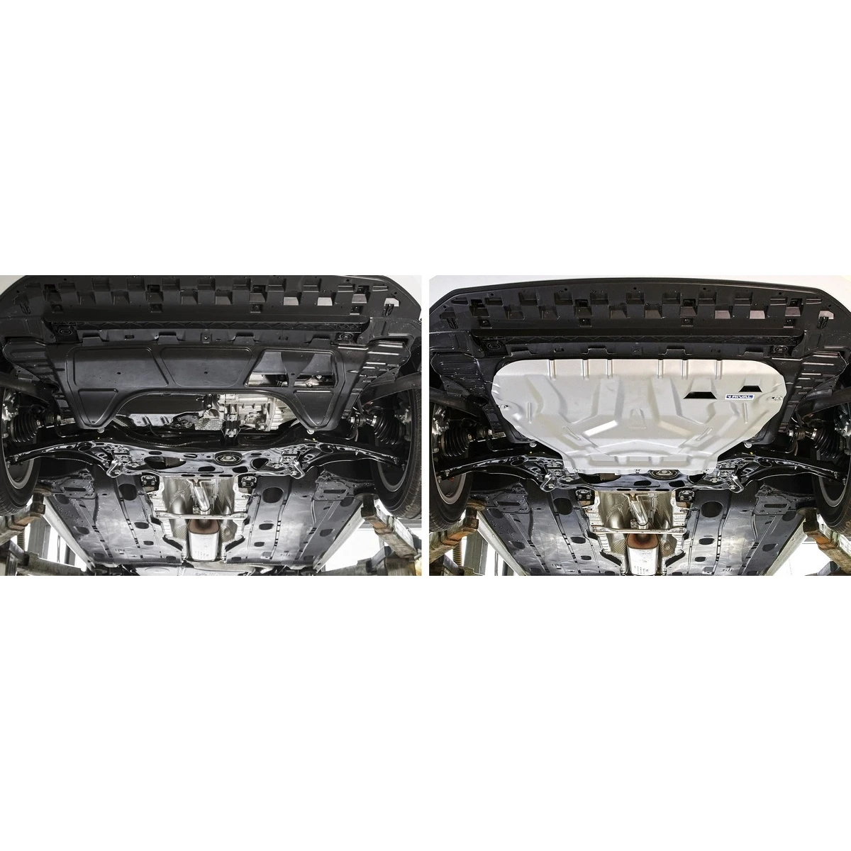 Защита картера и КПП Rival 333.5111.1 (для Skoda Octavia (кроме Webasto) алюминий 4 мм, надежно защищают днище вашего автомобиля от повреждений, крепеж в комплекте)