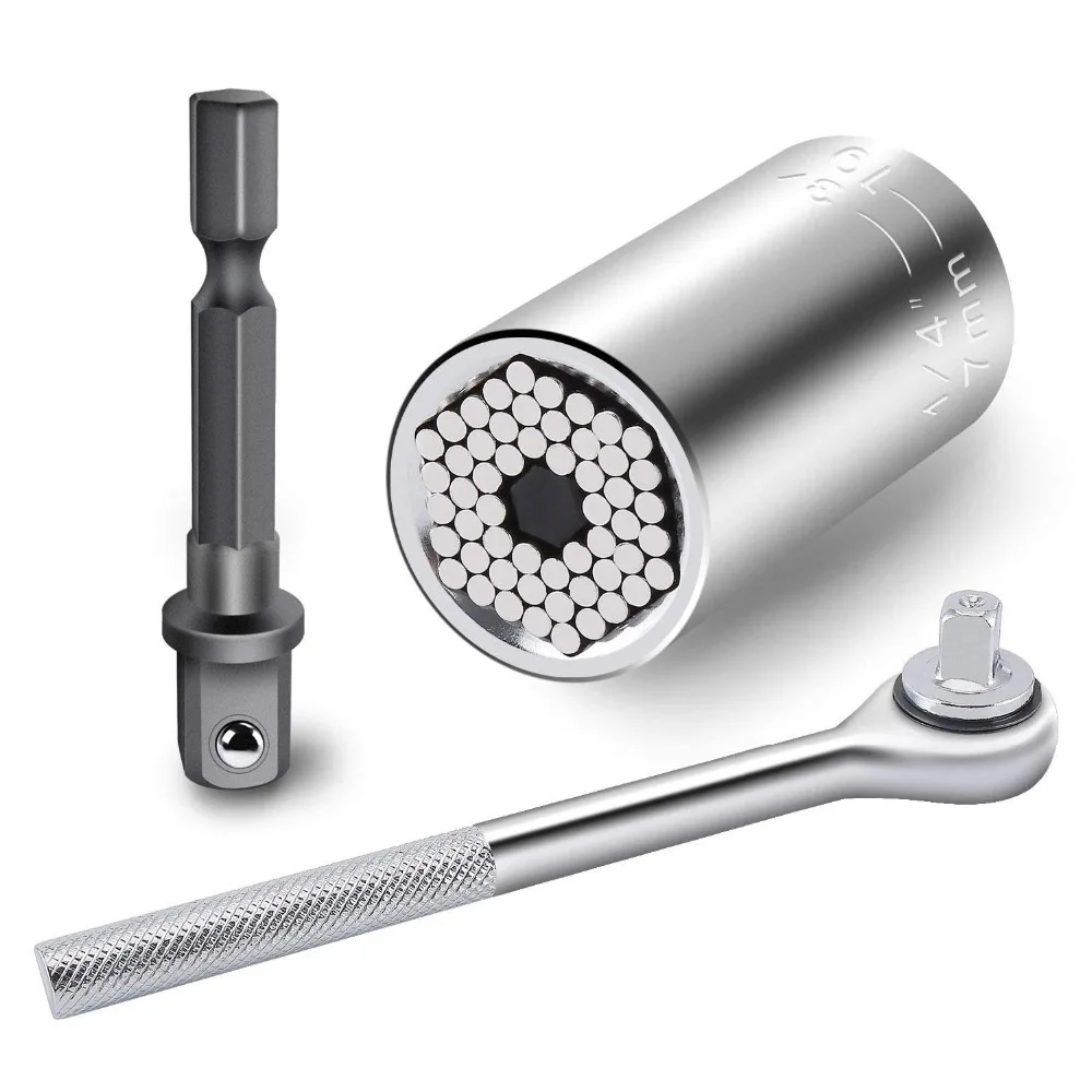 Gator Grip Universal Socket Set Torque Wrench Head Socket Sleeve 7 19mm