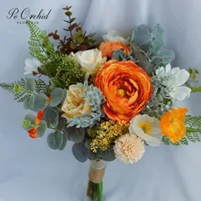 PEORCHID красивый цветочный букет невесты Красивые Искусственные букеты невесты Ramos de Novia Свадебные букеты