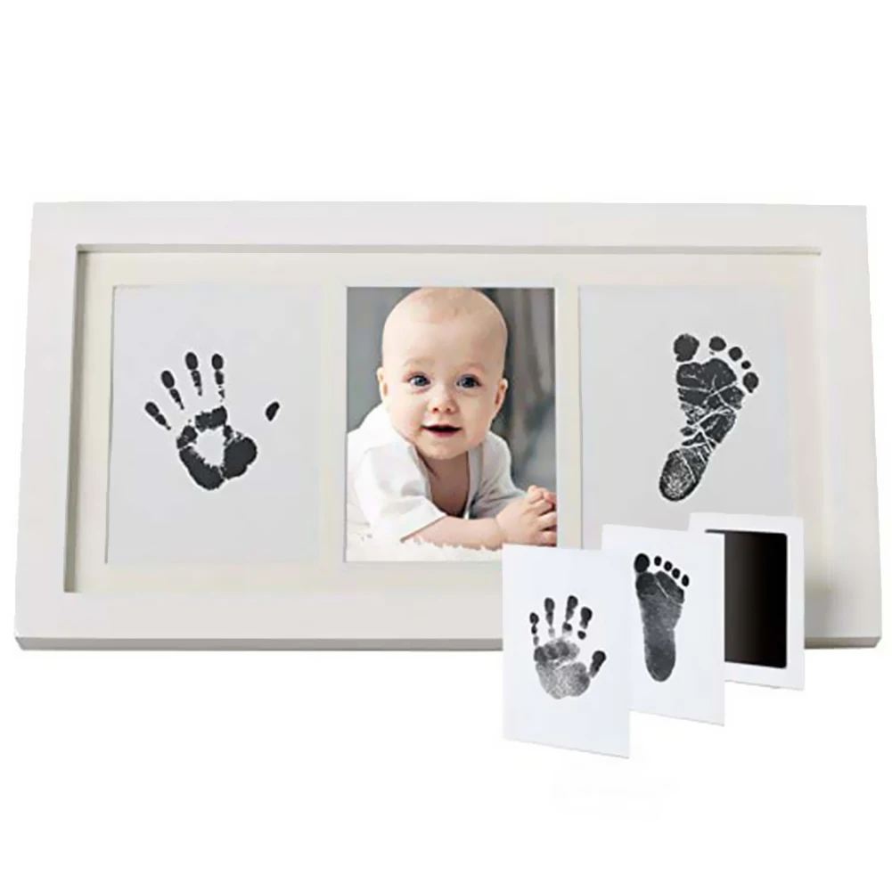 Baby Handprint and Footprint Photo Frame Ink Pad DIY Kit for Baby