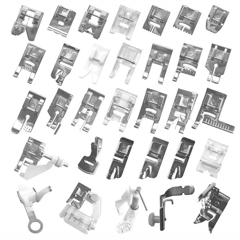 

32PCS/Set Sewing Machine Foot Feet Kit Set With Box Sewing Machines Foot Tools Accessory Sewing Tool Domestic Sewing Accessories