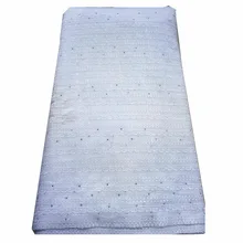 Горячая простой белый польский хлопок с камнями для мужчин Африканское швейцарское кружево ткань высокого качества 30