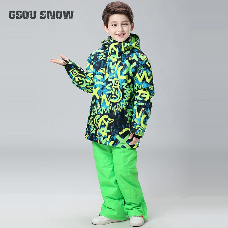 

2019 Kids Ski Suit Snowboard Jacket Pant Windproof Waterproof Outdoor Sport Wear Super Warm Boys Children Clothing Trouser Suit