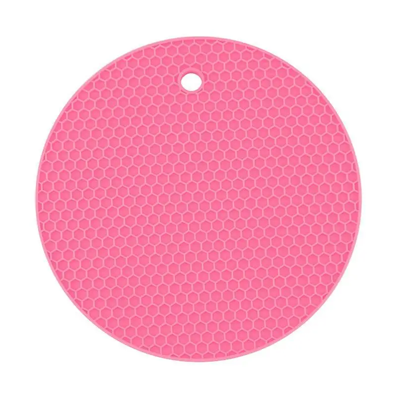 

Round Coaster Non-Slip Silicone Cushion Placemat Pot Holder Pan Mat Heat Resistant Mat Pad Kitchen Accessories