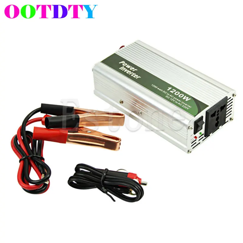 

OOTDTY 1200W DC 12V To AC 220V Car Power Inverter Charger Converter For Electronic Modify Sine Wave