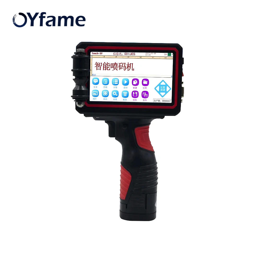

OYfame Portable Handheld Printer Label Mini Printer For Paper Plastic Wood Metal QR Code Printer With Intelligent Touch Screen