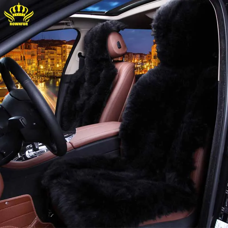 

Winter universal size Front Seat Cover Automobiles Seat Covers Natural fur Australian sheepskin for car ford focus 2 kia rio 3