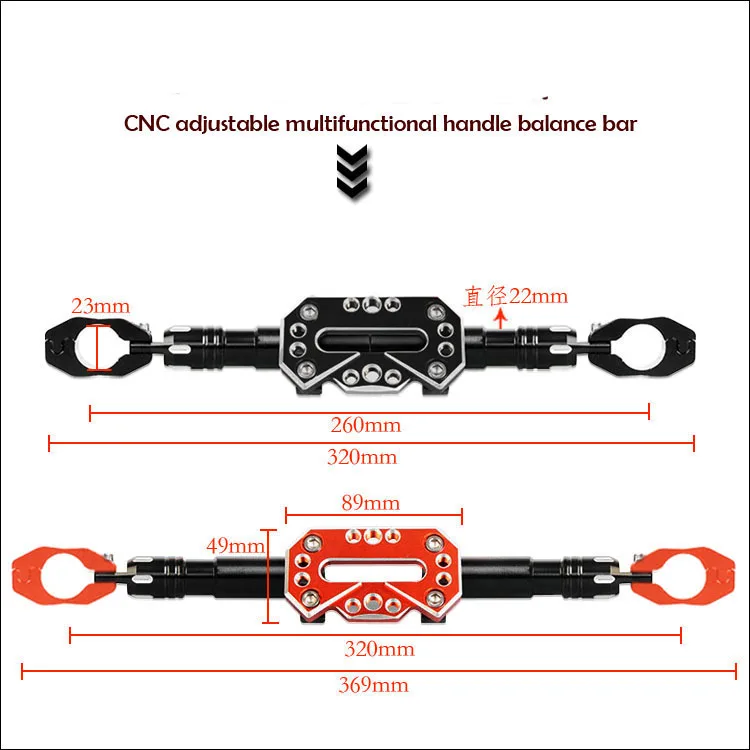 7/" 22 мм Регулируемая мотоциклетная крестовина усиленная арматурная рукоятка руль ручной рычаг головное балансирующее рулевое колесо