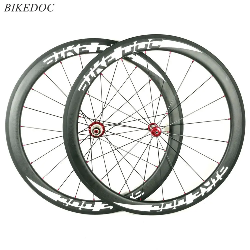 Велосипедные колеса CX-Ray спицы 50 мм 700C карбоновые велосипедные тормоза Clincher Powerway R36 красный Ступица колеса велосипеда