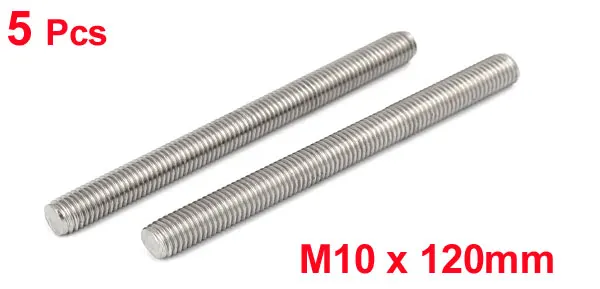 UXCELL M10 X 120 мм 1 5 Pitch 304 полностью резьбовые стержни из нержавеющей стали шт.|stainless steel