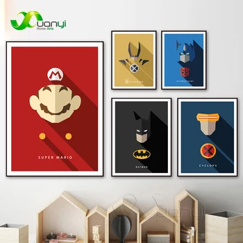 

Superhero Poster Painting Canvas Wall Art Super Hero Poster And Prints Noridic Style Kid Decoration Wall Picture Unframed