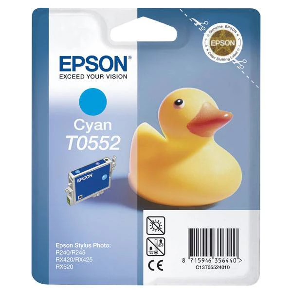 Epson Singlepack голубой T0552 струйный 246 мм 116 145 55 г | Компьютеры и офис