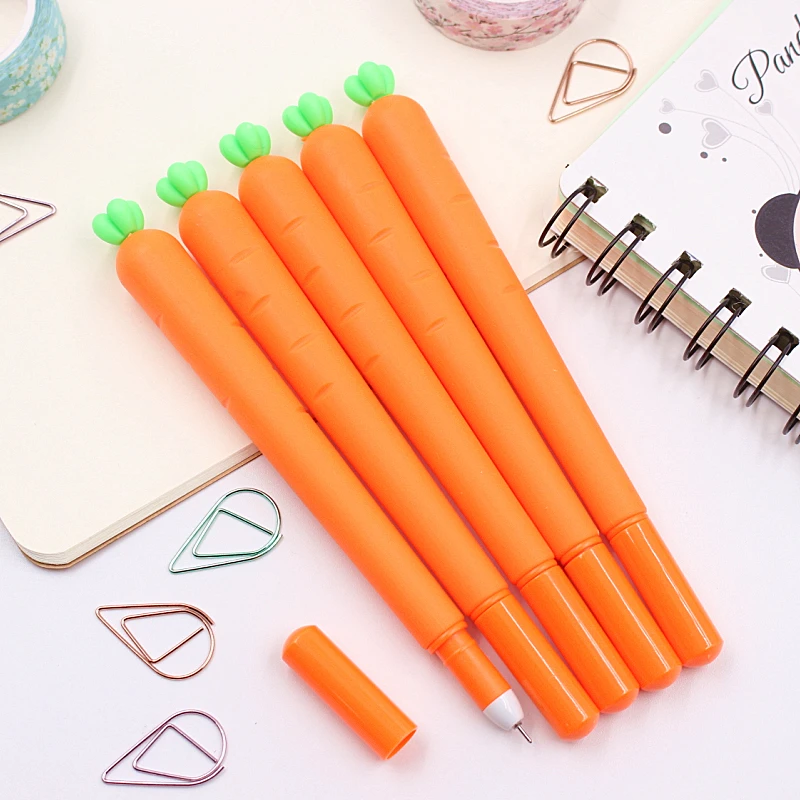2 Piece Korean Stationery Cartoon Cute Carrot Pen Advertising Creative