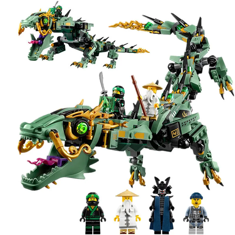 592pcs Movie Series Flying Mecha Dragon Building Blocks Bricks Toys Children Model Gifts Compatible With LegoINGly