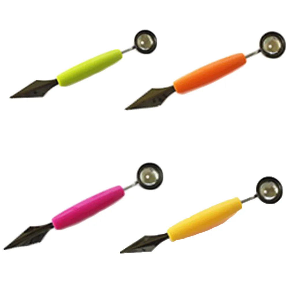 

New Double Head Dig Ball Scoop Spoon Baller Ice Cream DIY Assorted Cold Dishes Tool Watermelon Melon Fruit Carving Knife Cutter