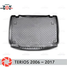 Коврик багажного отделения для Daihatsu Terios 2006~ Магистральные коврики Нескользящие полиуретан грязь защиты багажник Тюнинг автомобилей