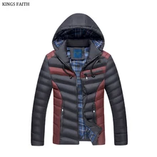 King’s Faith Brand 2017 Winter New Young Men Thick Warm Parka And Jackets Fashion Casual Hood Coat Fit Snow Cold