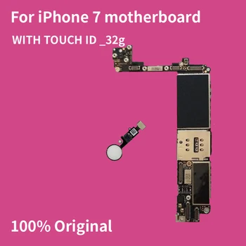 

For iPhone 7 Motherboard WITH Touch ID Original Unlocked Logic Boards For iPhone 7 Mainboard 32g