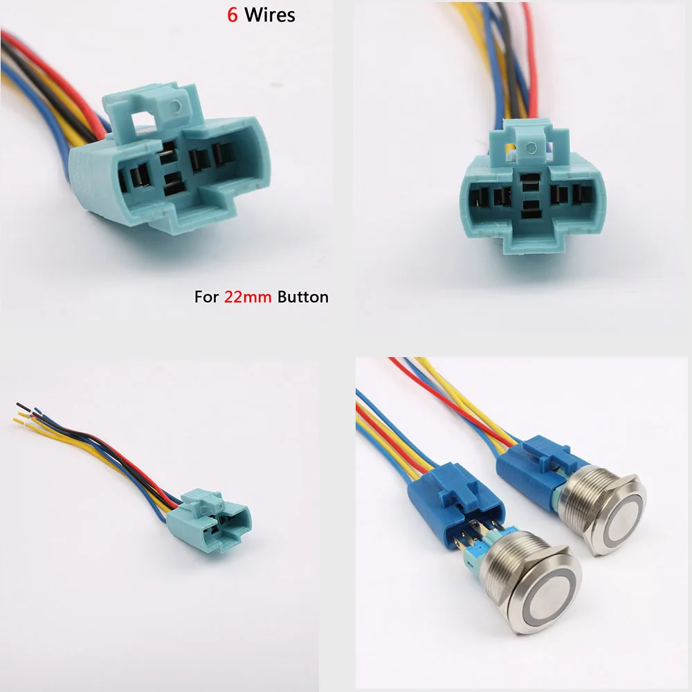16 мм 19 мм 22 мм кабельная розетка для металлического кнопочного переключателя проводки 2-6 проводов стабильный светильник
