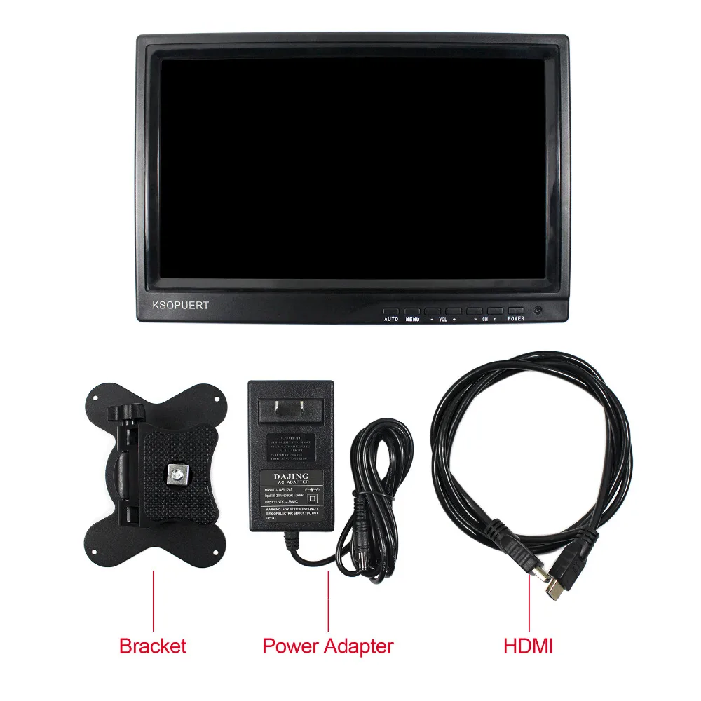 10,1 ''Широкоэкранный 1280X800 ips светодиодный Панель Full HD 1080 P монитор Поддержка HDMI для XBox, PS Wii U PS3 PS4 игровой консоли/Raspberry Pi