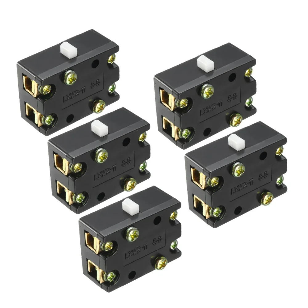 UXCELL 5PCS LXW2 11 Switches SPDT NO+NC Momentary Snap Button Type