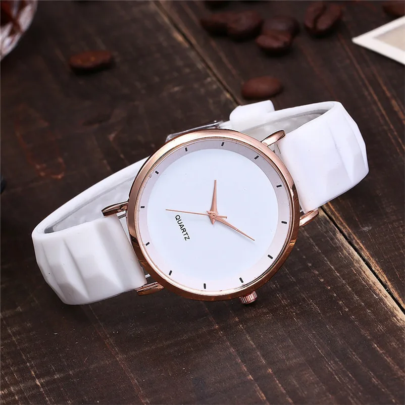 Excellent Quality Women's watch Quartz Silica Gel Band Newv Strap Watch Analog Wrist Watch clock Relogio Masculino S19 (8)