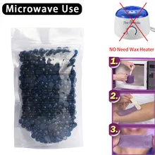 Для микроволнового использования 100 г с ароматом ромашки, твердый воск, бобы, без полосок, воск для депиляции в гранулах, восковая фасоль для женского тела, бикини, удаление волос