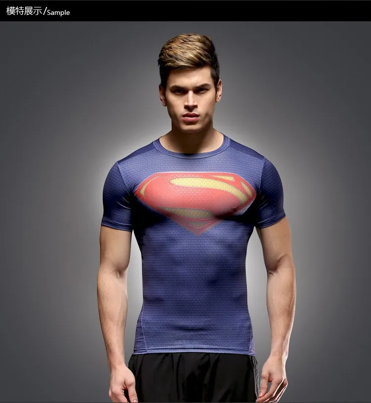 superman t shirt fitness