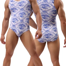 Для мужчин 60 s нижнее белье в китайском стиле печати купальник модные трусы боди Купальники для малышек спортивная одежда костюм jj50