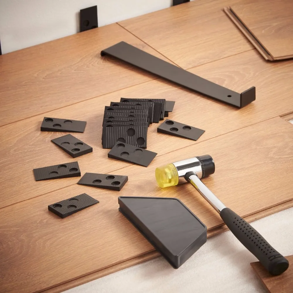 Kit de instalación de suelo de madera laminada, herramienta de montaje de  suelo de madera, espaciadores de mazo para el hogar, juego de herramientas  manuales, bricolaje, nuevo - AliExpress Herramientas