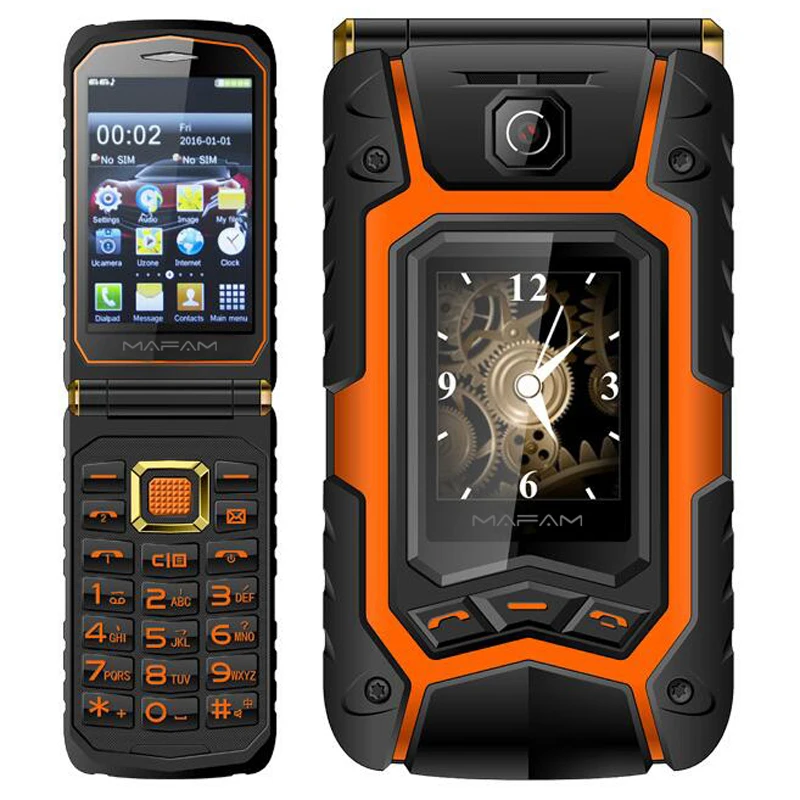 

MAFAM Land Flip Cell Rover X9 Dual Screen Dual SIM One-key Call Answer Long Standby Touch Screen Rugged Senior Mobile Phone