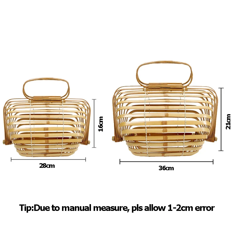 Women Bamboo Bags Female Summer Beach Handbag Lady Vintage Ratten Knitted Bag INS Popular Travel Fold Hollow Clutch Tote SS3022 (10)