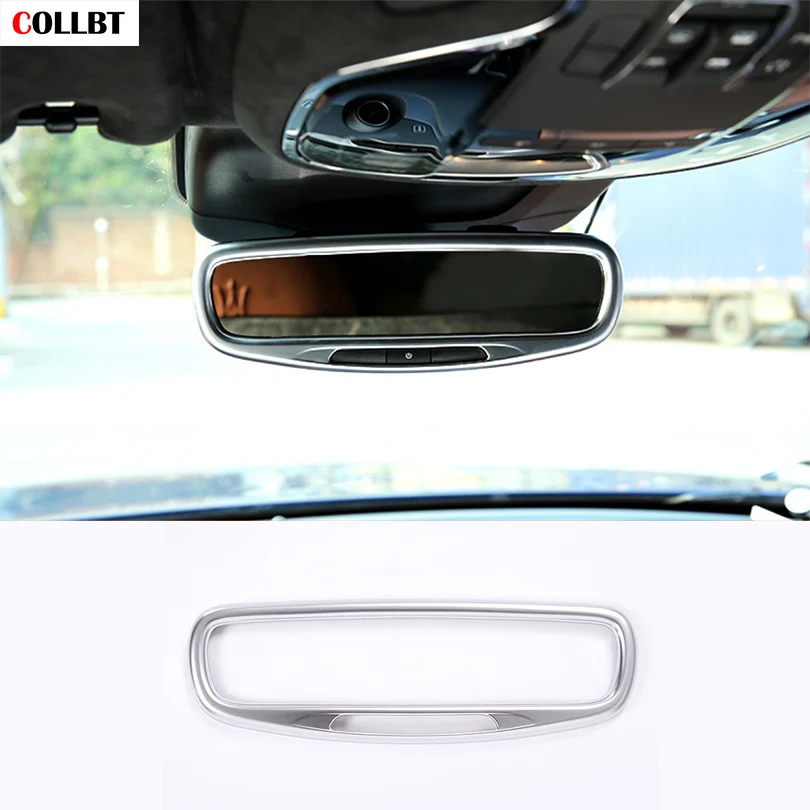 Car-styling Chrome Interior Front Rearview Mirror Cover Trim Sticker ...