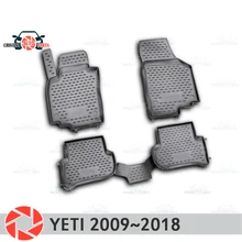 Коврики для Skoda Yeti 2009~ Нескользящие полиуретановые грязеотталкивающие аксессуары для салона автомобиля