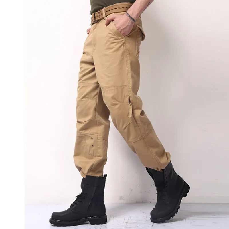 Cargo рабочие повседневные брюки мужские деловые Брюки средней высоты хлопковые прямые брюки городские мешковатые брюки Модная одежда цвета