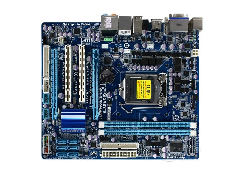 Материнская плата для Gigabyte оригинальная б/у настольного ПК материнская H55 LGA 1156 i3